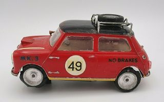 RARE 1960`S AIRFIX MONTE CARLO MINI COOPER 1/32 SLOT CAR WITH THE BOX 2