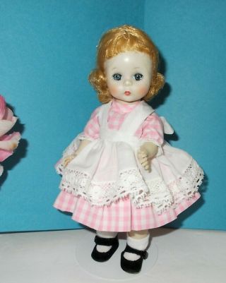 Vtg 8 " Madame Alexander - Kins Doll In Tagged Dress Red Triple Stitch Wig 1950s