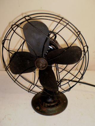 Vintage Emerson Electric 12 " Oscillating 3 - Speed Fan; Type 79646ap It