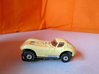 Vintage Aurora Thunderjet Cheetah Yellow W/tjet Chassis Ho Slot Car