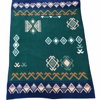 Reversible Vintage Biederlack Southwest Aztec Native Throw Camp Blanket USA IBA 3
