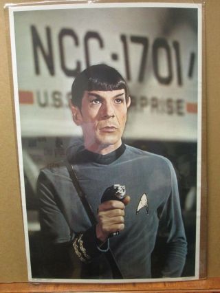 Vintage Poster Star Trek Spock Movie Tv 1976 Inv G1979
