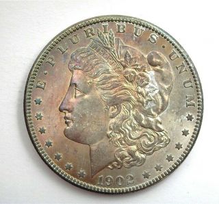 1902 - O Morgan Silver Dollar Gem,  Uncirculated,  Color Rare This