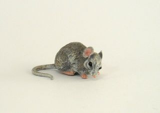 Vienna Bronze Mouse Speedy Rat Bermann Cold Painted Brass Austria