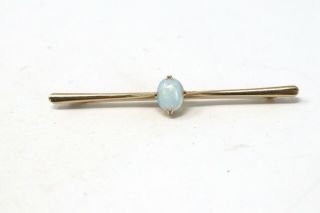 Fantastic Antique Edwardian 9ct Yellow Gold 375 Natural Opal Brooch 440