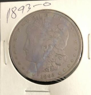 1893 - O “key Date” Morgan Silver Dol In Xf,  - Au.  Toning Coin.