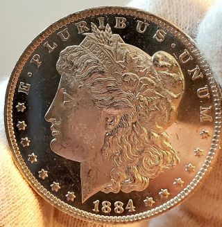 1884 O Bu Unc,  Dmpl Ultra Pl Mirrors Pq Incredible Morgan Silver Dollar Q14