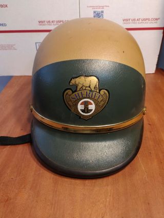 Vintage Bell Toptex California Sheriff Motorcycle Helmet Size 7 - 1/2