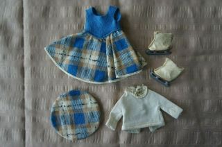 Vintage 8 " Betsy Mccall On The Ice Blue Plaid Outfit Only