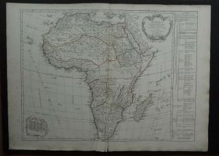 1797 Vaugondy Atlas Delamarche Map Africa - Afrique Divisee Empires Royaumes