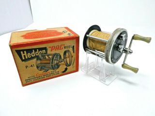 Vintage 1949 - 59 Heddon Pal P - 41 Jeweled Bait Casting Reel.