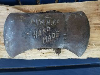 Antique Mwh Co.  Marshall Wells Hardware Double Bit Hand Made Axe Unrestored