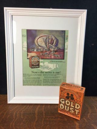 Antique Fairbanks Gold Dust Washing Powder 5 Oz.  Box Advertising 1911 Print Ad