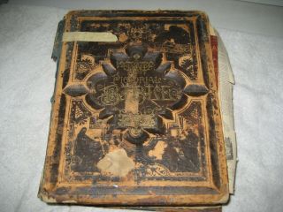 1882 Antique Family Illustrated Holy Bible
