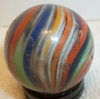 Antique German Handmade Core Swirl Marble 1 1/4 ".  99 Cents Nr