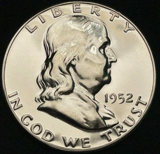 1952 Choice Proof Benjamin Franklin Silver Half Dollar