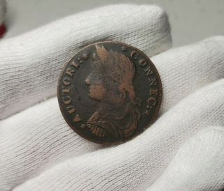 1787 Connecticut Bust Left Colonial Copper Coin - Miller 33.  39 - S.  1 R4 - Fine,