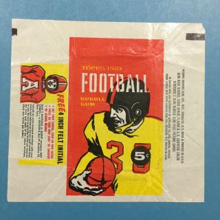 1958 Topps Football 5 Cent Wax Wrapper Ex