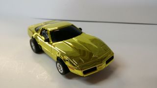 Vintage Tyco Slot Car ; Chrome Yellow Corvette ;,  No Box