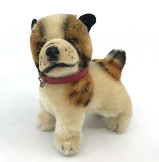 Steiff Bully Bulldog Dog Mohair Plush 10cm 4in 1960s No Id Vintage