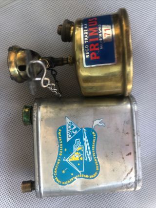 Vintage Primus 71 Camping Backpack Stove With Gas Can
