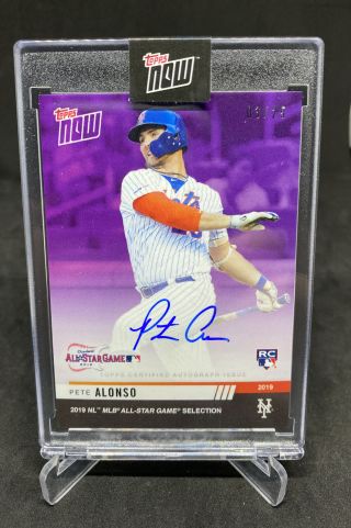 2019 Topps Now Pete Alonso Rc Auto All - Star Derby Champion /25