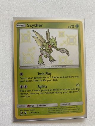 Pokemon Hidden Fates - Scyther Sv1/sv94 - Shiny Vault - Holo - Nm