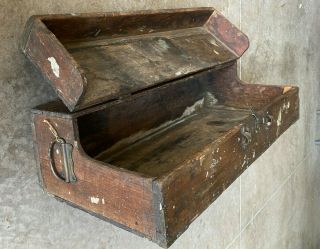 Antique Wooden Carpenter Box 12x7x28