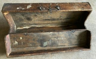 Antique Wooden Carpenter Box 12x7x28 2