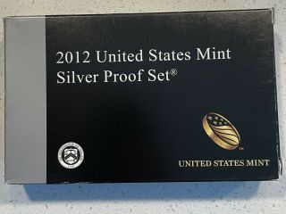 2012 - S Us Silver Proof Set Complete With Box And 14 Coins Lotb