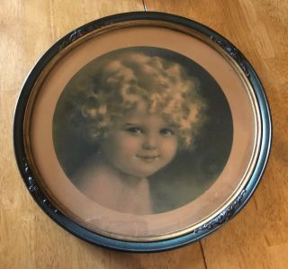 Vintage Bessie Pease Gutmann Sunbeam Round Print In Frame 15” X 15”