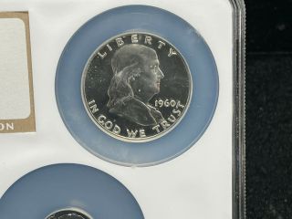 1960 PROOF SET SILVER LARGE DATE CENT NGC MULTI - HOLDER PF 67 (011 - 015) 2