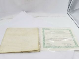 Antique English Indentured Servant Document 1820 Large 31 " X24 "