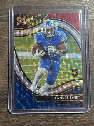 2020 Panini Select D’andre Swift Red White Blue Field Level /75 Rc Sp 351 Lions