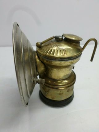 Antique " Auto - Lite " Carbide Lamp W/ Reflector - No.  115 - W/ Box