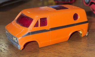 Htf Orange Afx 4 Gear Dodge Van Very Rare H - O Slot Cars Like Tyco Body Only