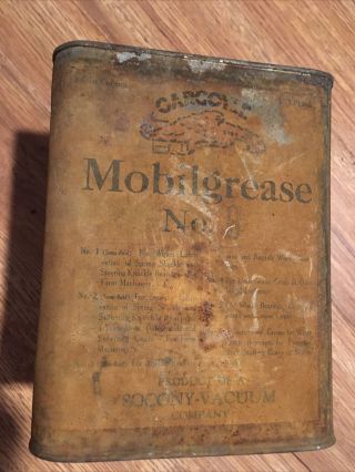 Antique Vintage Mobil Grease Gargoyle 6 No.  6 Socony Vacuum Company Mobilgrease