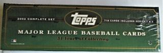 2002 Topps Baseball Trading Cards Complete Set Of 718.  Factory.  7084