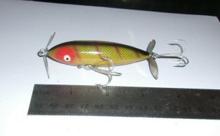 Vintage Heddon Wounded Spook Perch Floppy Props Tough Lure 9l Hard To Find Bass