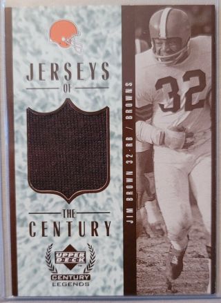 Jim Brown 1999 Upper Deck Century Legends Game Worn Jersey Card Gj10