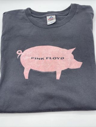 Vintage 2005 Pink Floyd Pig Pink T - Shirt Gray Sz Xl Concert Band
