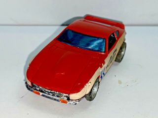 Aurora AFX Datsun 240Z Slot Car.  Red & White With 46. 2