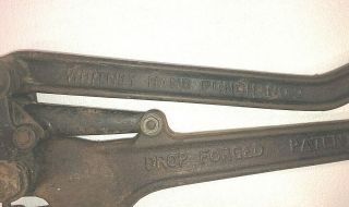 ANTIQUE / VINTAGE ROPER WHITNEY No.  2 SHEET METAL HAND PUNCH - PATENTED 1908 3