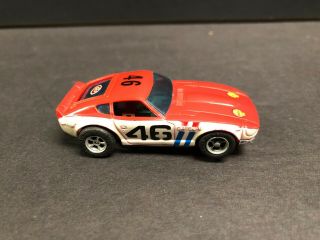 Aurora Afx Datsun 240z Slot Car.  Red & White With 46.