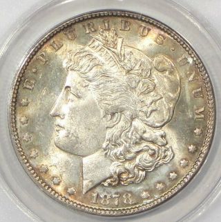 1878 7/8 Tf $1 Morgan Silver Dollar Anacs Ms63 Vam - 33 050653