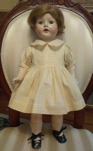 Antique Petite American Character Doll,  Composition & Cloth,  Sleep Eyes 1920 