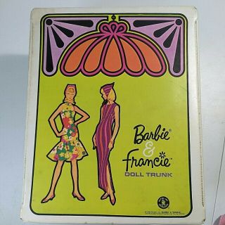 Vintage 1965 Mattel Barbie And Francie Doll Trunk Case R14641