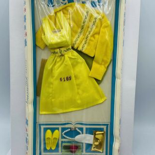 Vintage 1963 Remco Judy Littlechap 1104 Yellow Dance Dress Jacket Shoes Purse