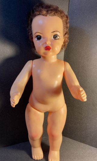 Vintage 1950s Terri Brother Jerri Lee 16” Doll Brunette Mohair Hard Plastic Tl