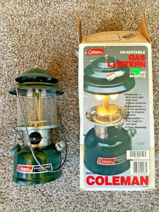 Vintage 1990 Coleman Model 288a700 Two Mantle Adjustable Gas Lantern 09/90
